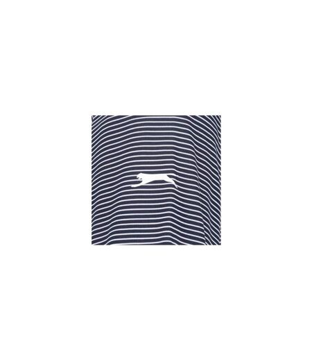Polo Golf Motif/style Micro-rayures Homme Bleu Marine Slazenger