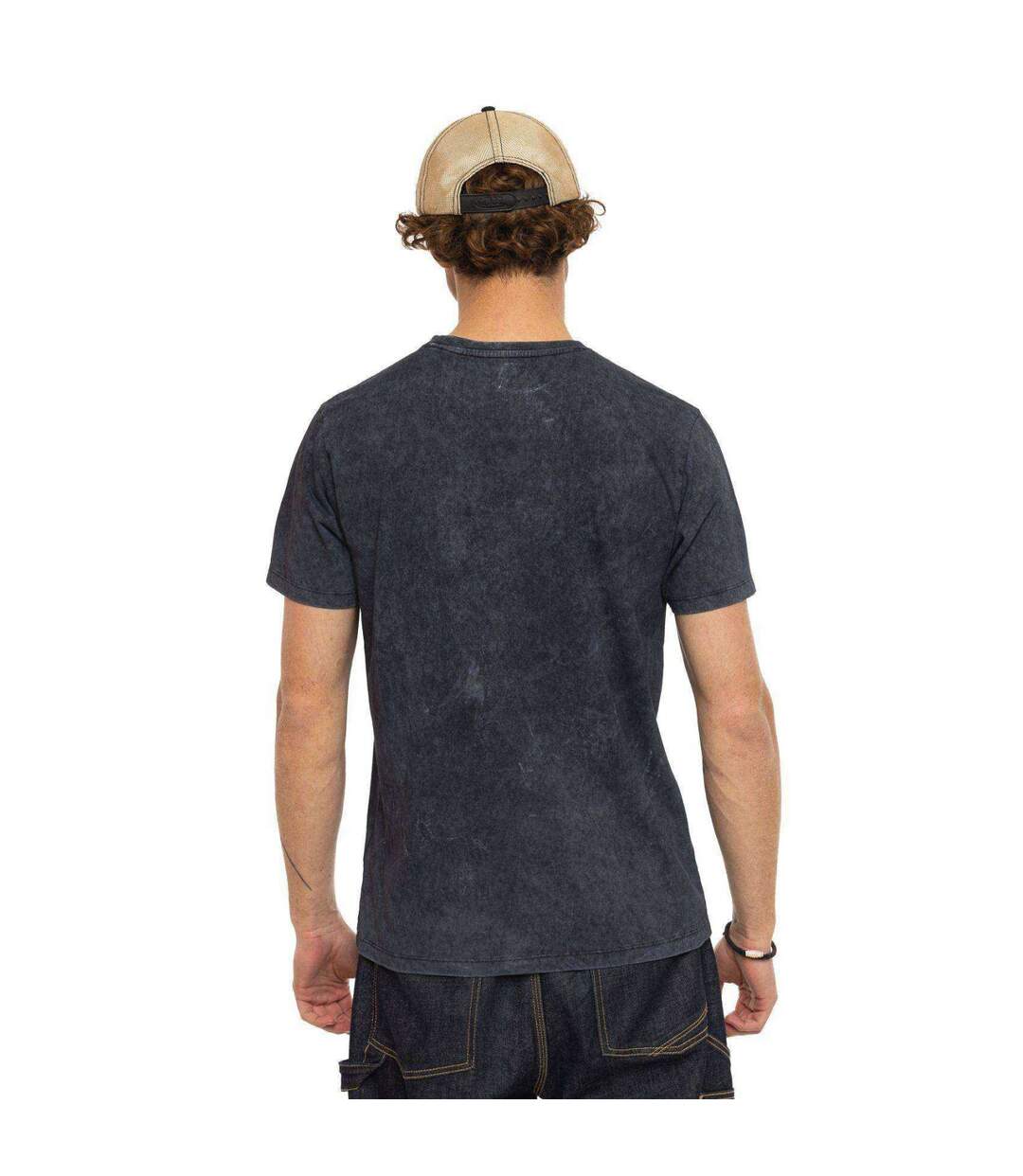 T-shirt homme col rond  Regular fit en Jersey effet Acid wash Seeing Vondutch-2