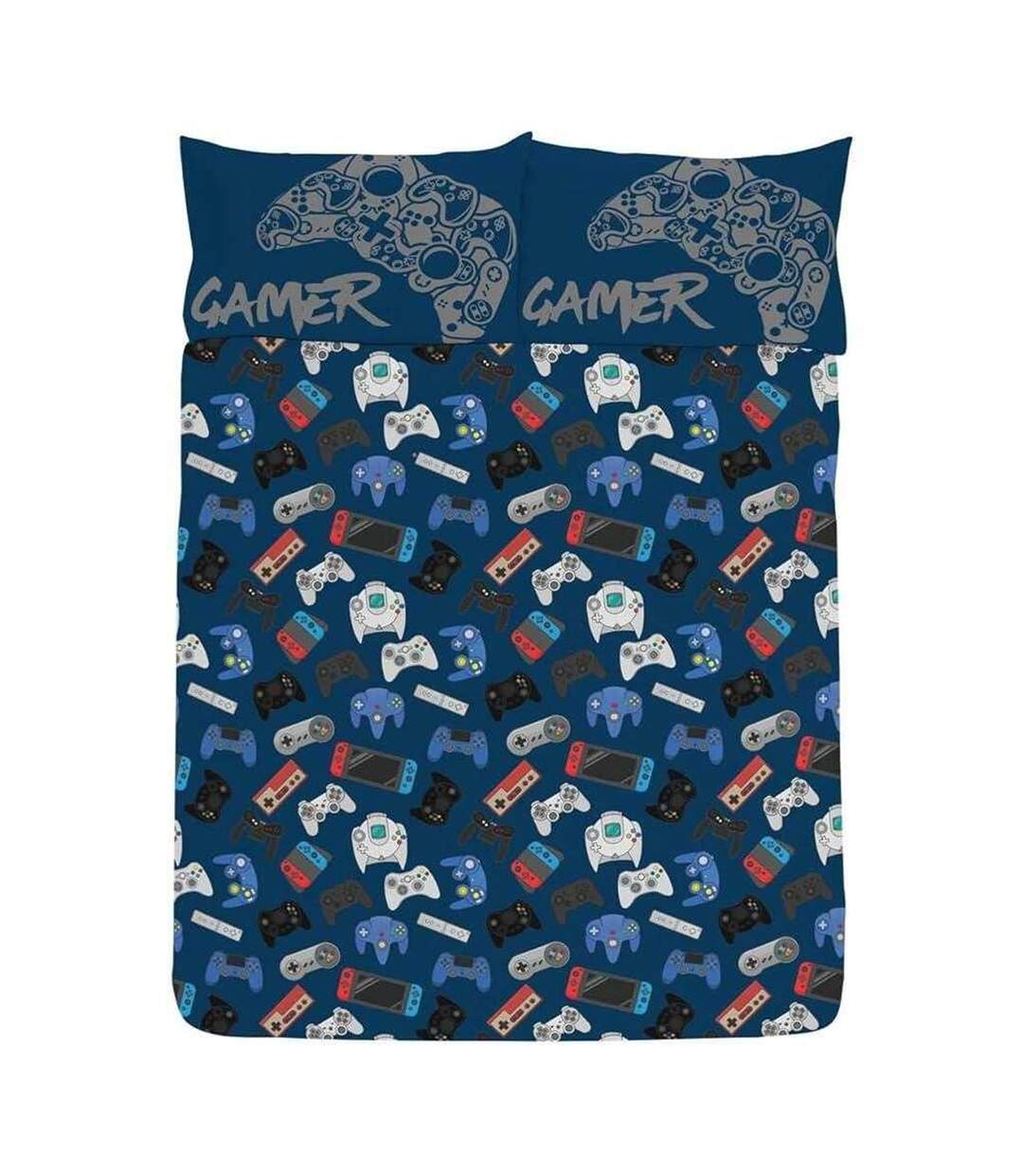 Gamer Game Controller Reversible Duvet Set Multicoloured Floso-2
