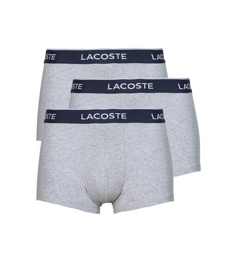 X3 boxers gris homme lacoste court - m