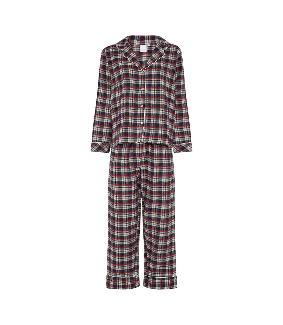 Womens/ladies Helga Checked Long Pyjama Set Parisian Night CCDK Copenhagen-2