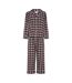 Womens/ladies Helga Checked Long Pyjama Set Parisian Night CCDK Copenhagen-2