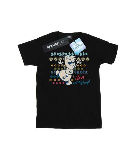 Disney - T-shirt FROZEN LOVE WARM HUGS - Femme (Noir) - UTBI24806