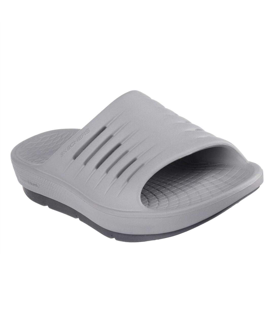 Womens/ladies Flat Sports Sandals Grey Skechers-1