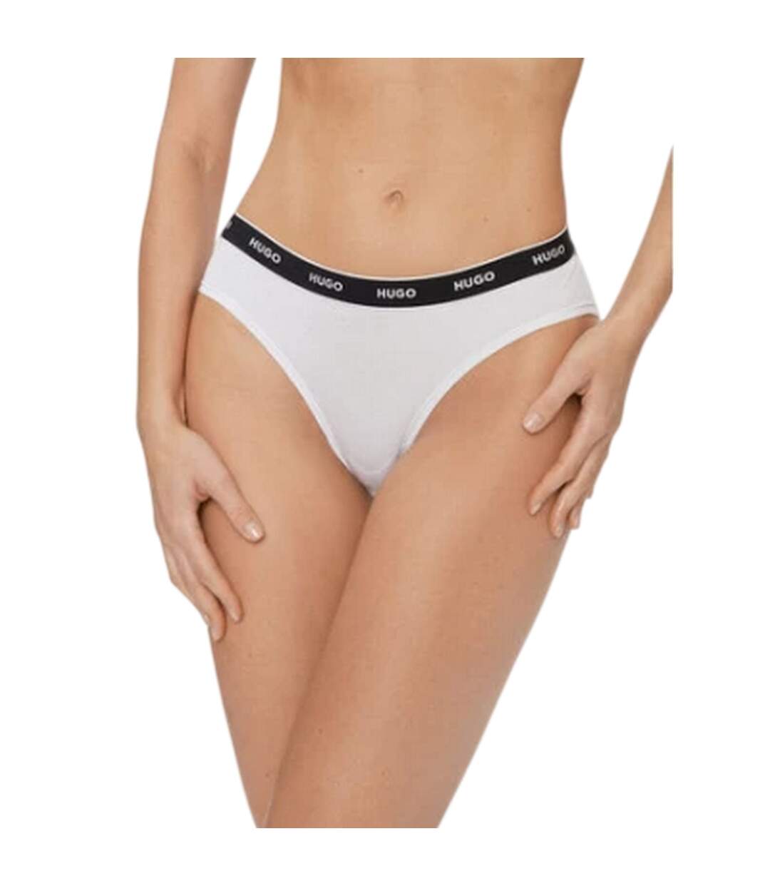 Womens/ladies Mid Rise Briefs White Hugo-4
