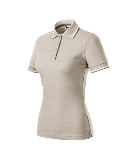 Womens/ladies Focus Pique Polo Shirt Ice Grey Malfini