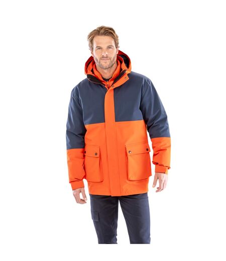 Doudoune Motif/style 3-en-1 Homme Bleu Marine Orange Result Recycled