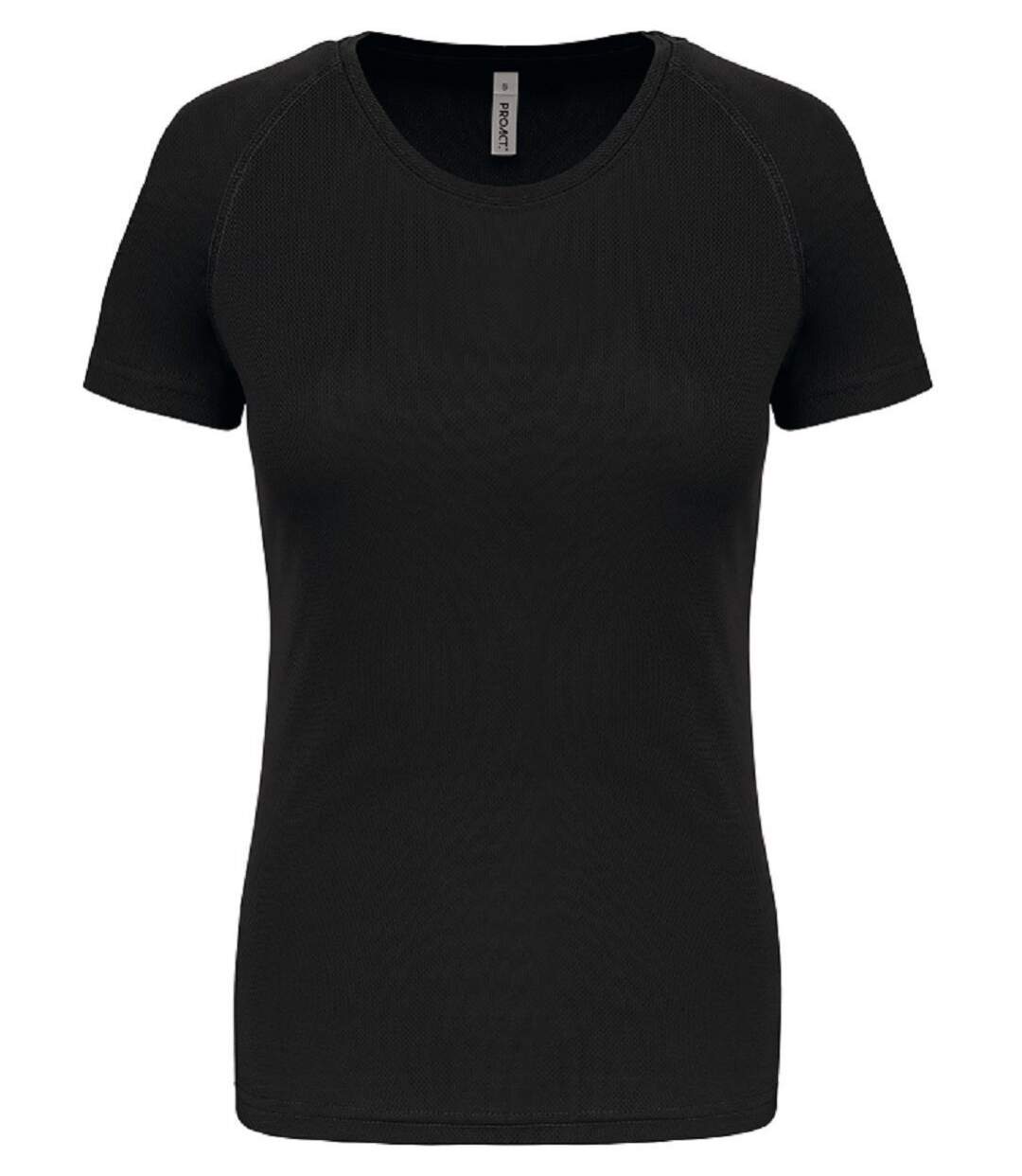 T-shirt manches courtes col V - K381 - noir - femme