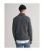 Mens Micro Textured Half Zip Sweatshirt Charcoal Gant-3