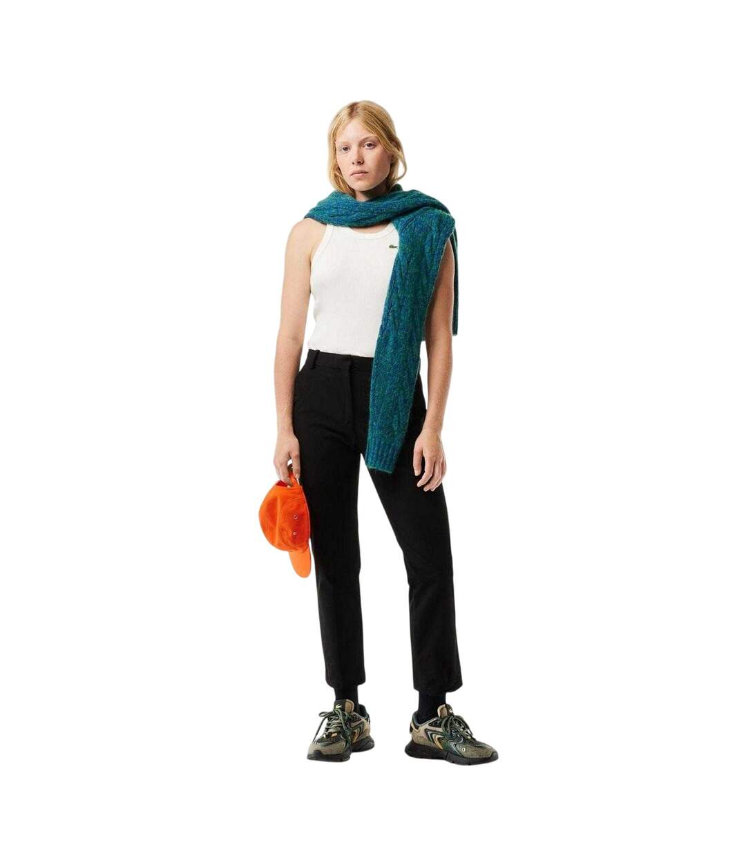 Chino Femme Noir Lacoste-4