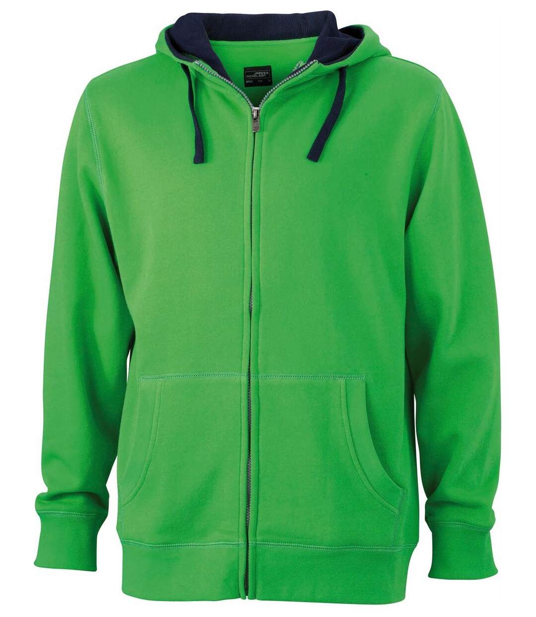 Veste zippée à capuche homme - JN963 - vert lime-1