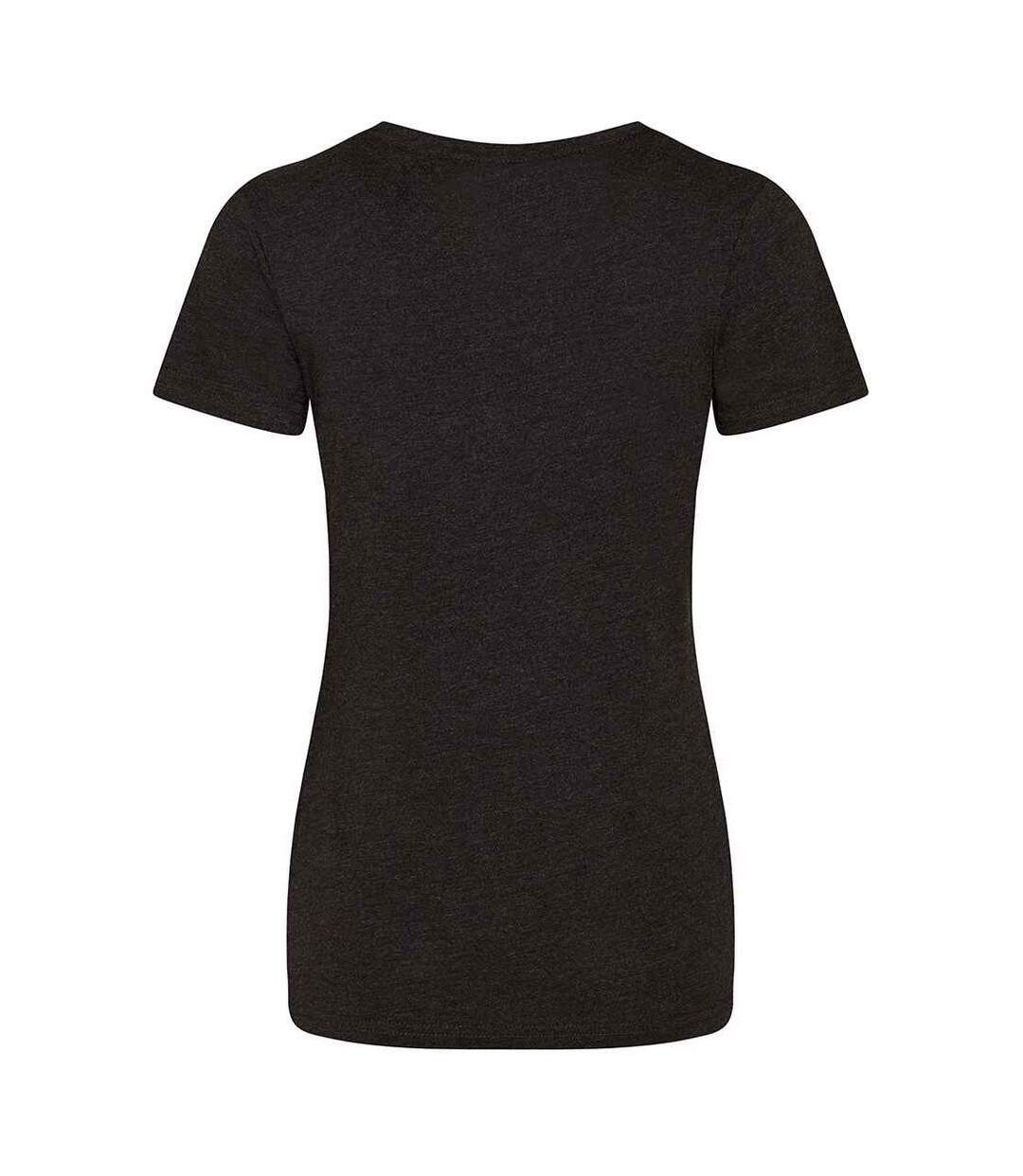 T-shirt Femme Noir Chiné Awdis-2