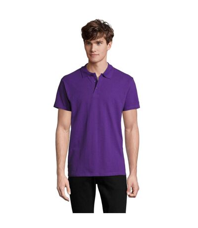 Polo Spring Homme Violet Foncé SOLS