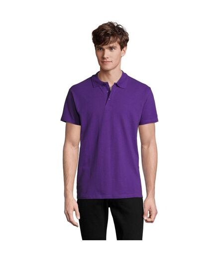 Polo Spring Homme Violet Foncé SOLS