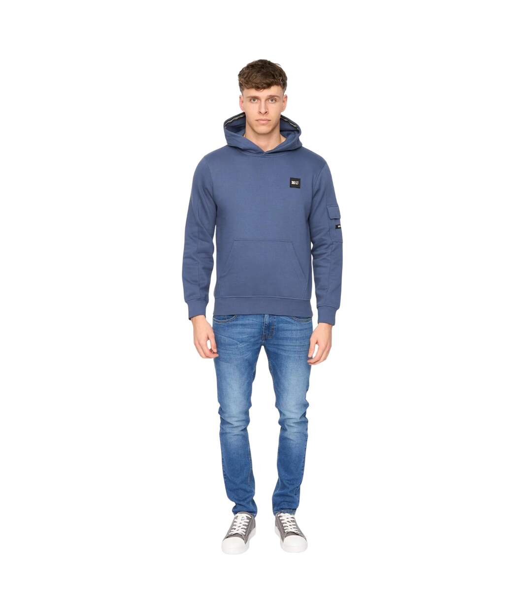 Mens Wrentham Hoodie Denim Blue Duck And Cover-1
