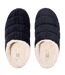 Womens/ladies chrissie corduroy fleece lined slippers navy FitFlop-4