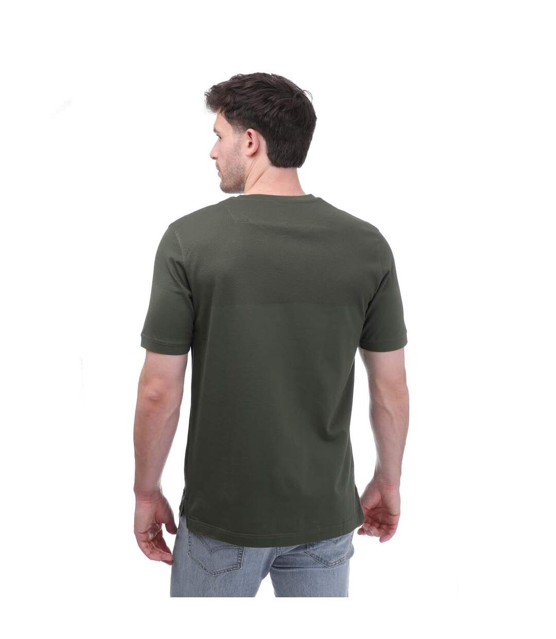 Mens Lacer Split Micro Stitch T-shirt Green Mercery-2