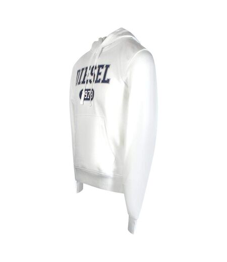 Sweat À Capuche Motif Vif Homme Blanc Diesel