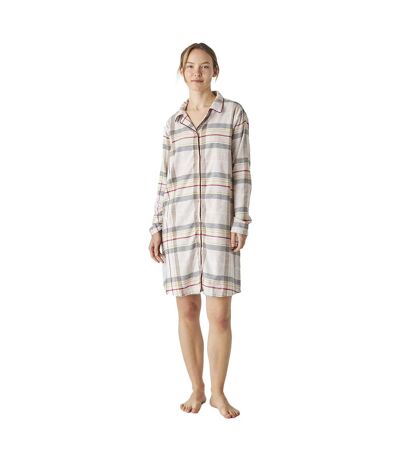 Women's long-sleeved nightgown plaid pajamas JJBEP1410