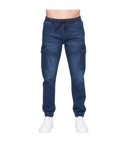 Jean à poches malimore homme bleu foncé délavé Crosshatch