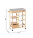 Desserte grand modèle à tiroirs et paniers en bambou BELYA - Beige-3