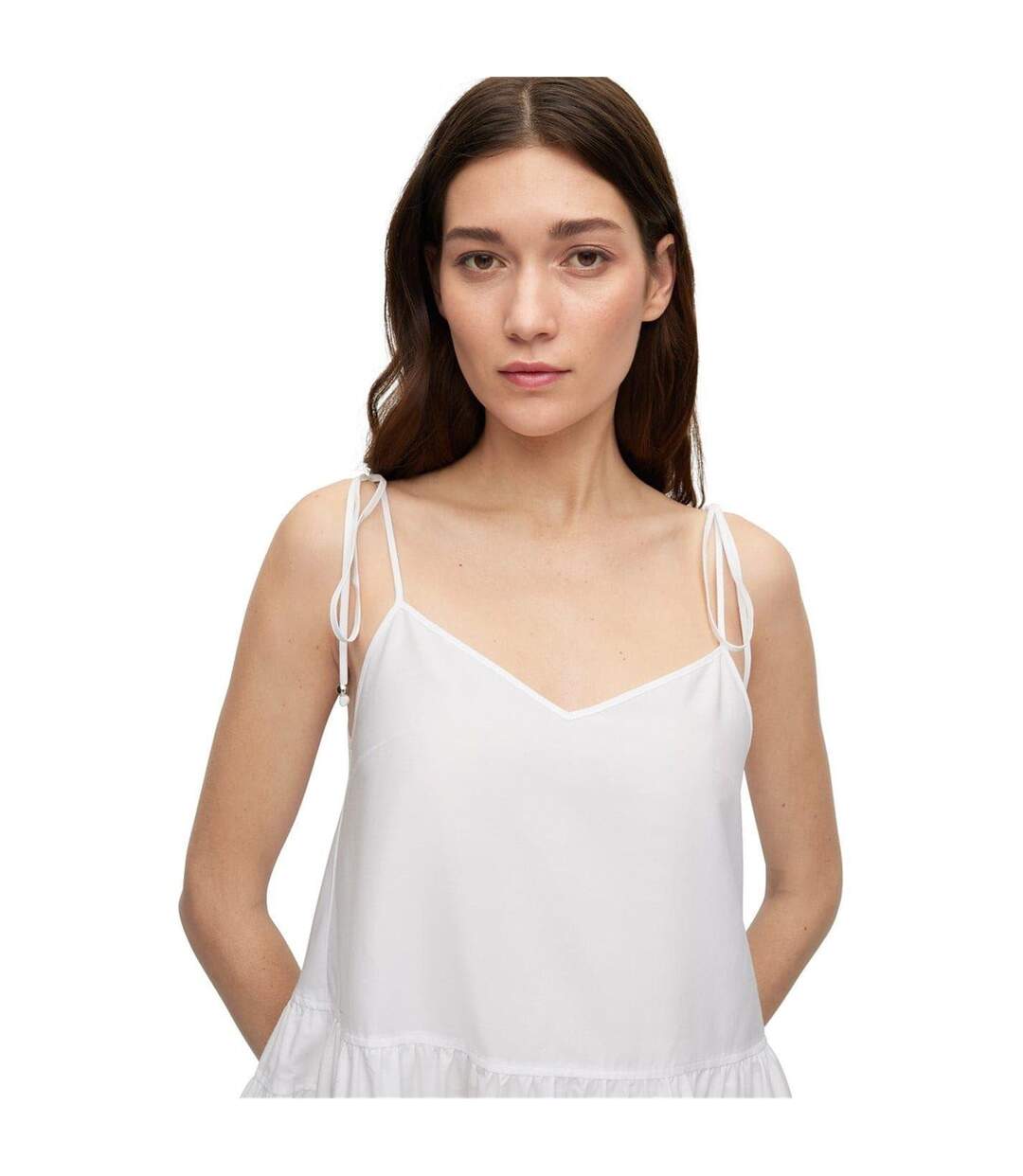 Robe Longue Motif/style Broderie Femme Blanc Imprimé Boss-4