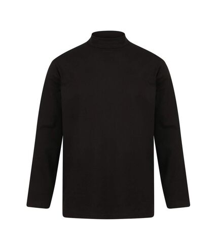 Henbury Mens Roll Neck Long-Sleeved Top (Black) - UTPC5985