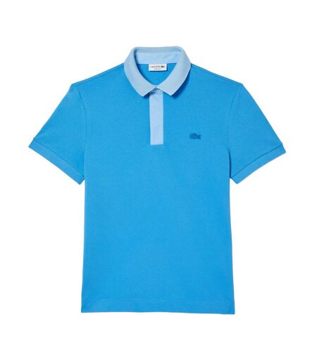 Mens Smart Paris Mini Pique Polo Shirt Blue Lacoste