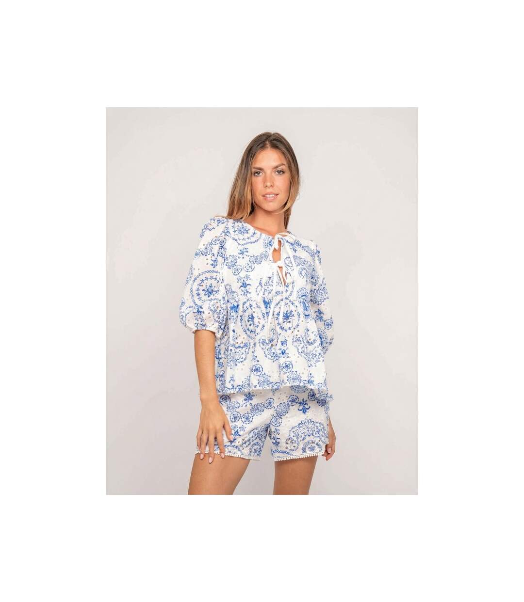 Blouse broderie OCTANA - Dona X Lisa-1