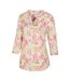 Blouse Manches ¾ Motif/style Imprimé Feuille Petra Femme Corail Imprimé Mountain Warehouse-3