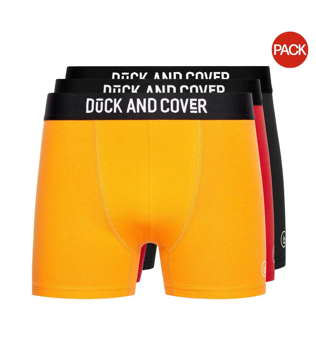 Boxers fiery homme jaune / rouge / noir Duck and Cover-1