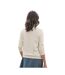 Womens/ladies Cashmere V Neck Classic Cardigan Cream WoolOvers-2