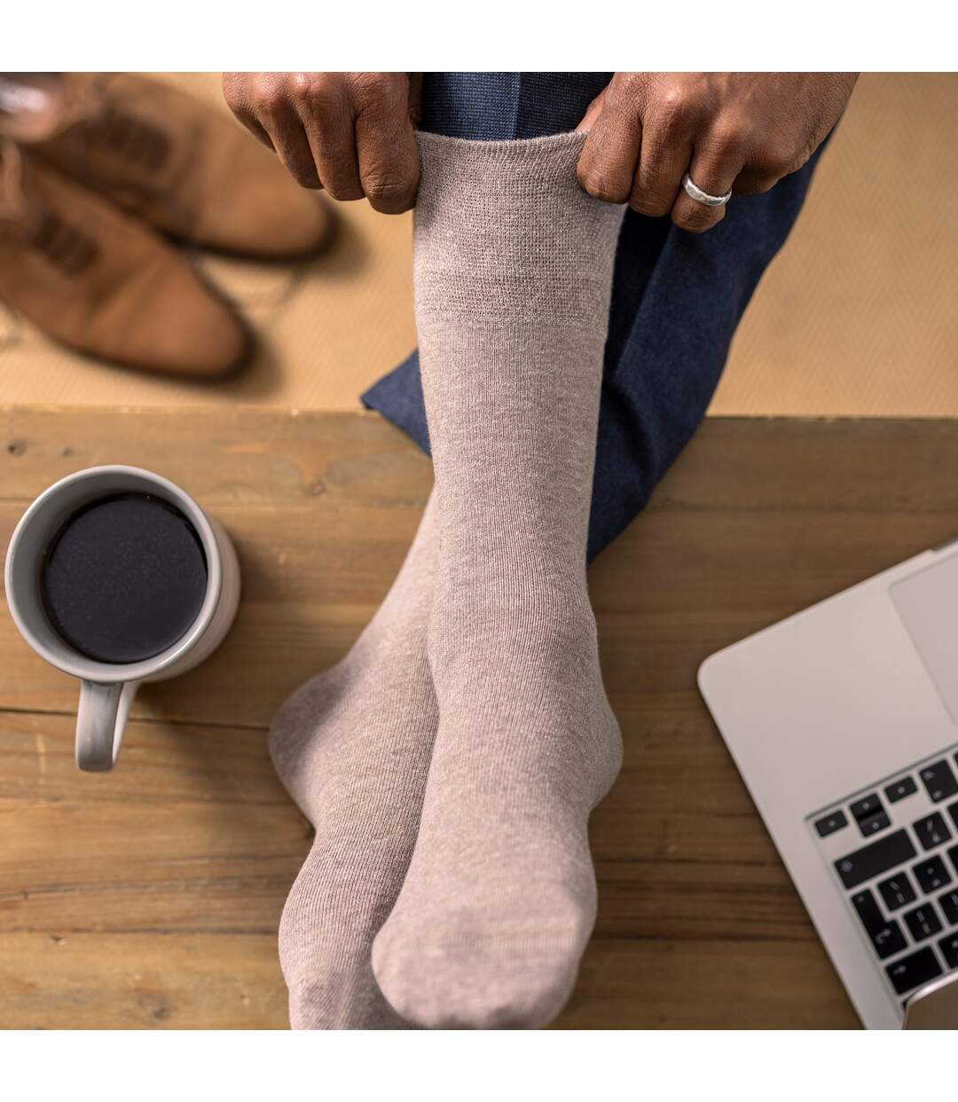 12 Pairs Mens Gentle Grip Top Diabetic Socks | Non Elastic Cotton Socks-3