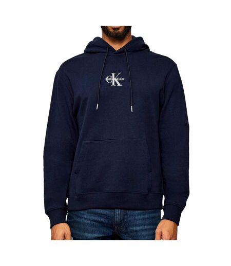 Sweat à capuche marine homme calvin klein jeans  350 terry micro [68f8d67d749b7]