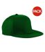 Lot de 2  casquettes rétro adulte vert bouteille Beechfield-1