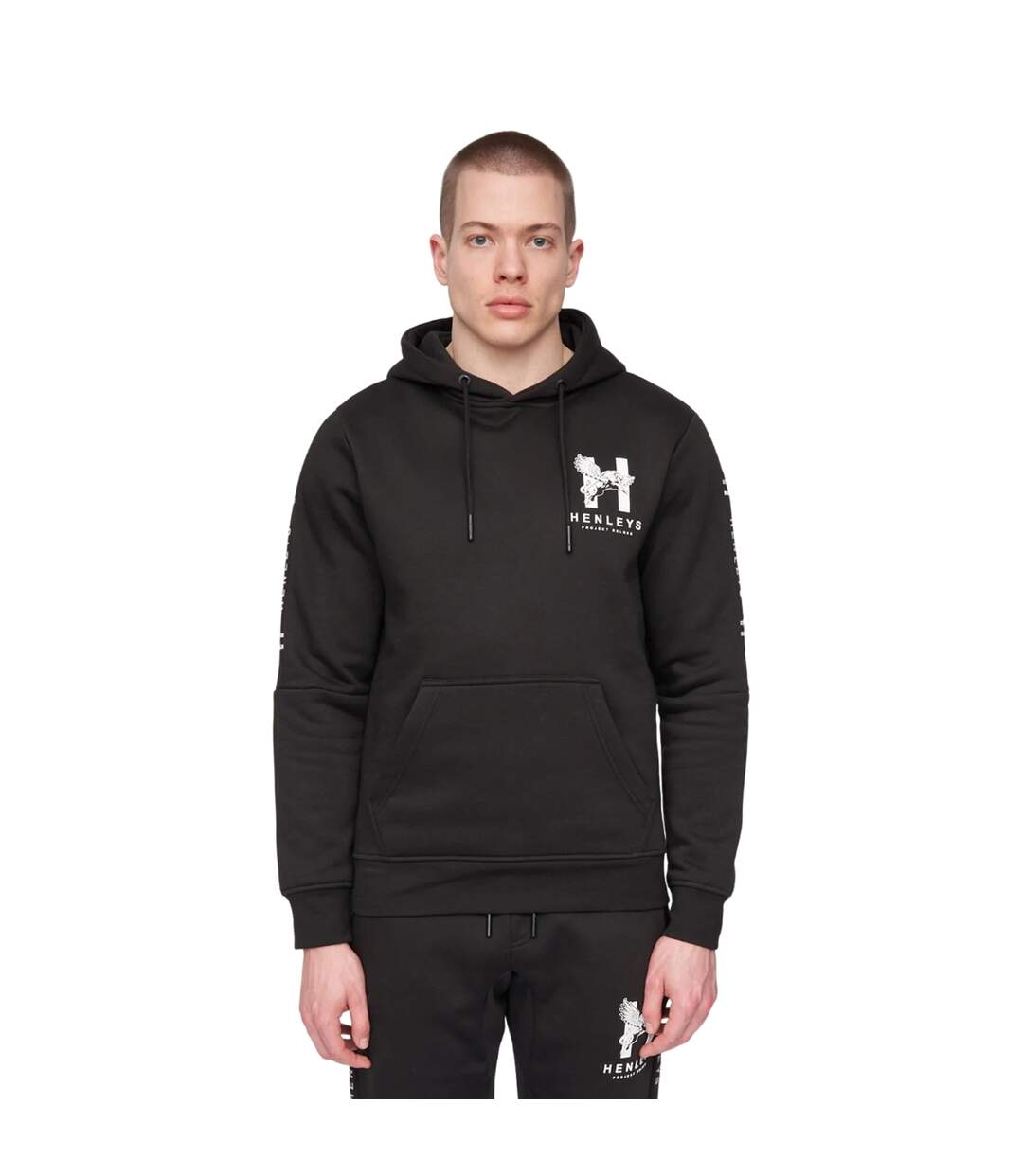 Sweat À Capuche Tapehen Homme Noir Henleys-2