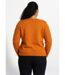 Pull doux uni col rond maille fantaisie-2