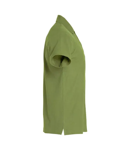 Polo Basic Homme Vert Kaki Clique