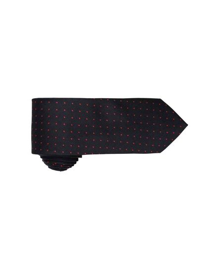 Unisex adult micro-dot tie one size black/red Premier