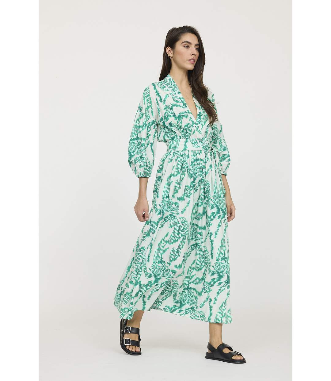 Robe manches longues coton  LAXA-1