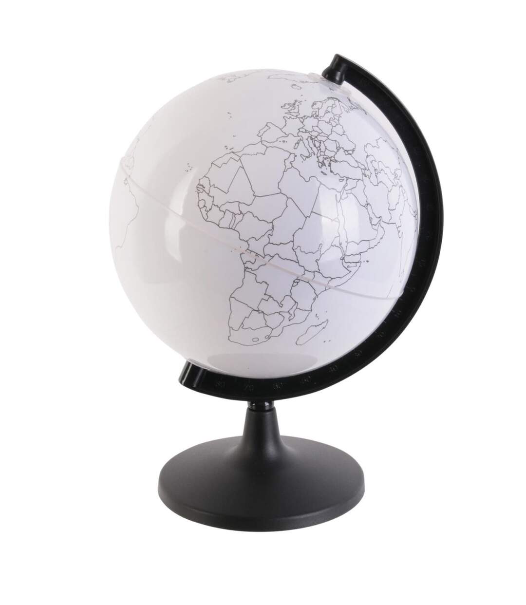 Globe Rotatif à Personnaliser Feutres 22cm Blanc-1