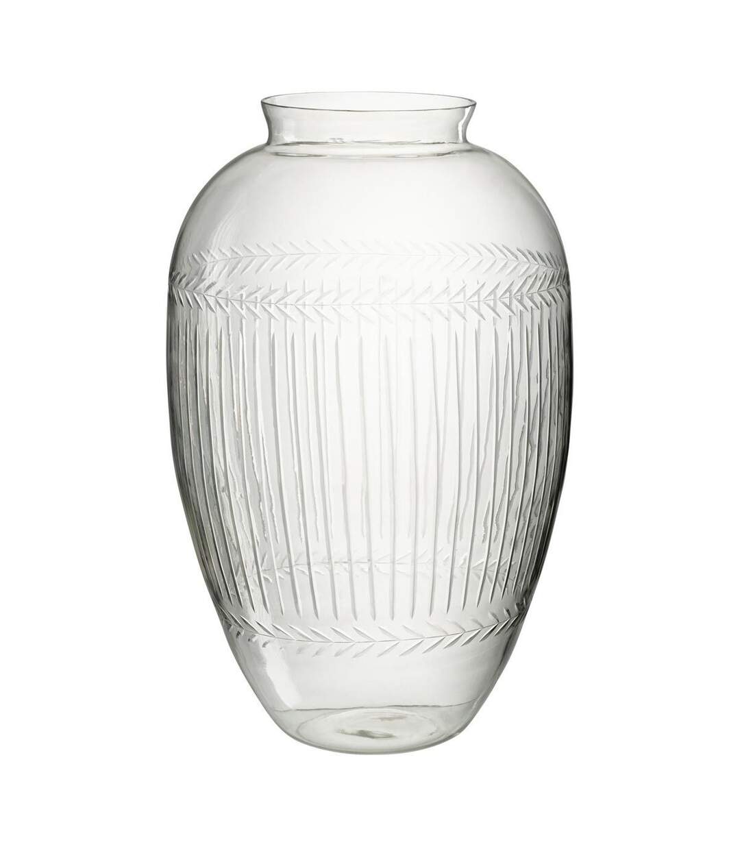 Vase Design en Verre Massif 61cm Transparent-1