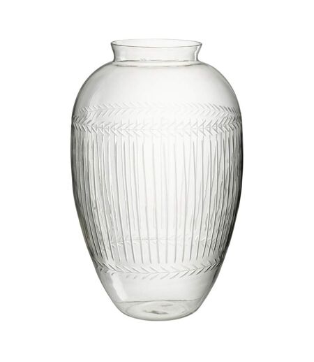 Vase Design en Verre Massif 61cm Transparent