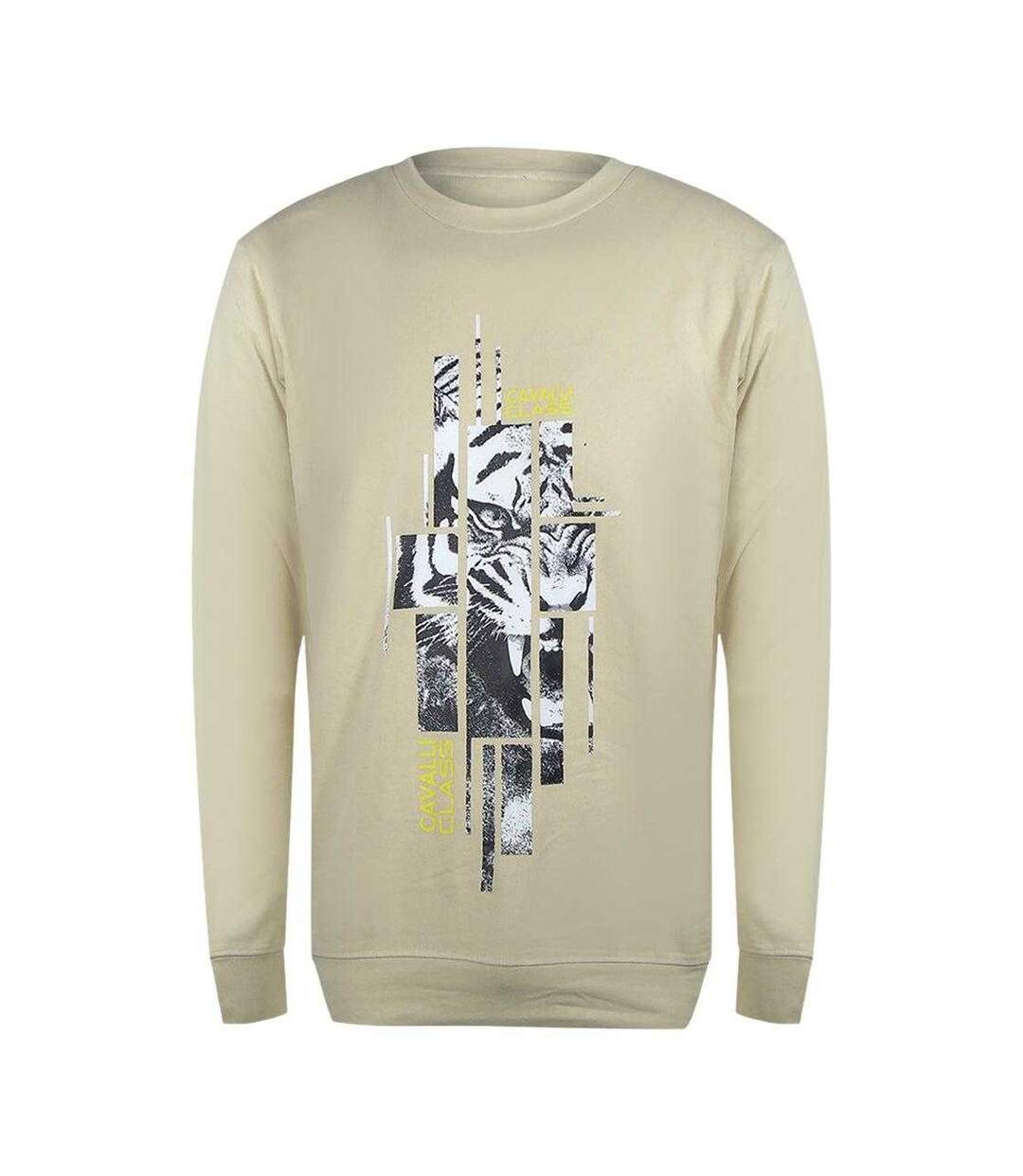 Sweat Motif/style Tigre Splintered Adulte Beige Sable Cavalli Class-1