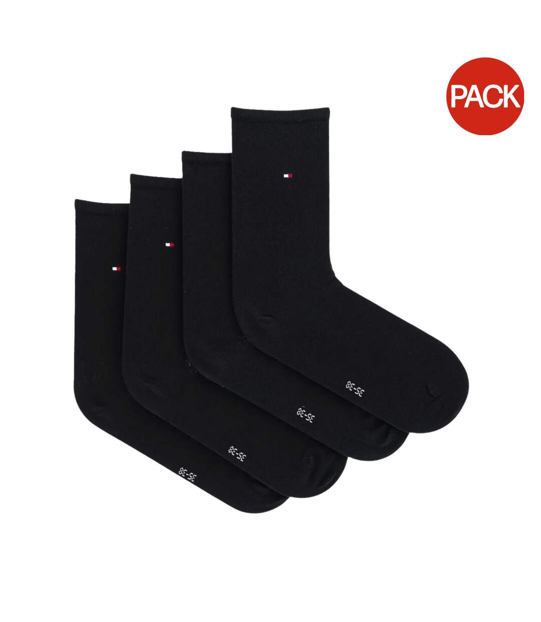 Chaussettes Motif/style Logo Brodé Femme Noir Tommy Hilfiger-1