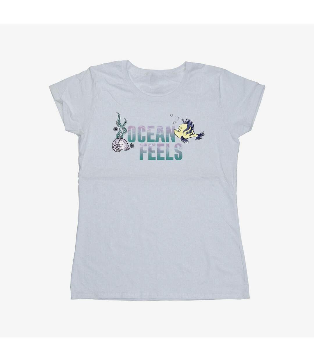 Disney T-shirt coton Ocean The Little Mermaid Femme/Ladies (Blanc) - UTBI26375-1