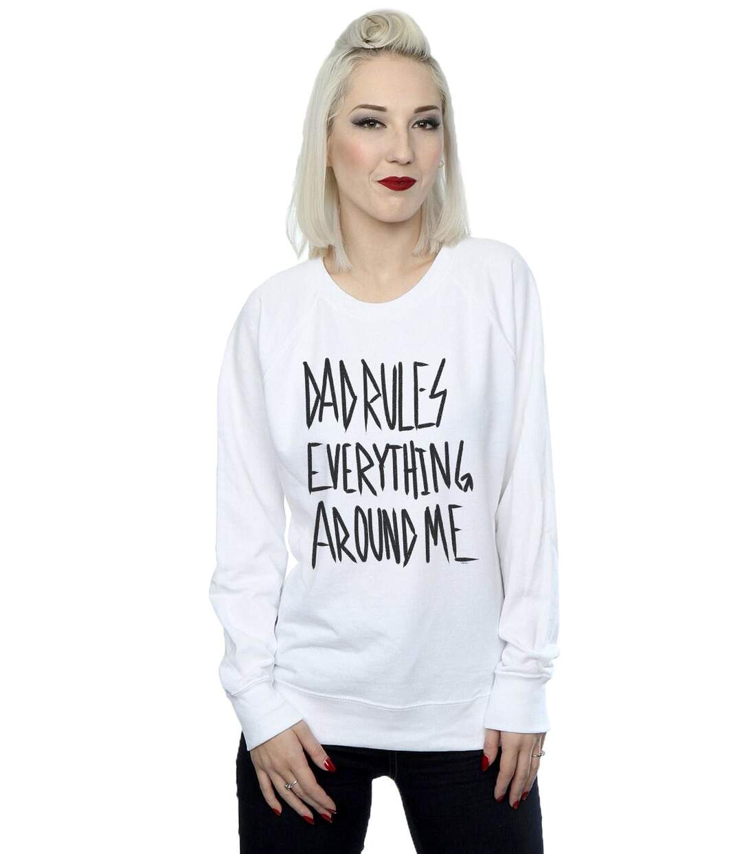 Disney Sweat Womens/Ladies The Lion King Dad Rules Everything Sweatshirt (Blanc) - UTBI22116-2