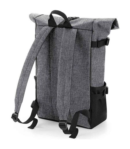 Sac à dos taille unique gris chiné / noir Bagbase