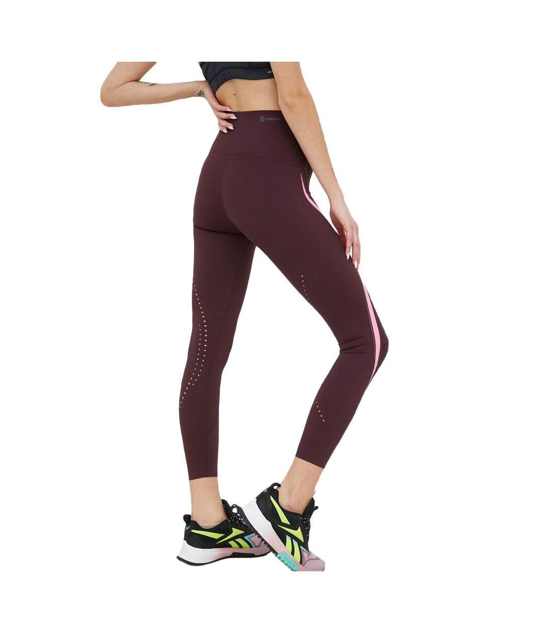 Legging de Sport Bordeaux Femme Adidas Luxe - L