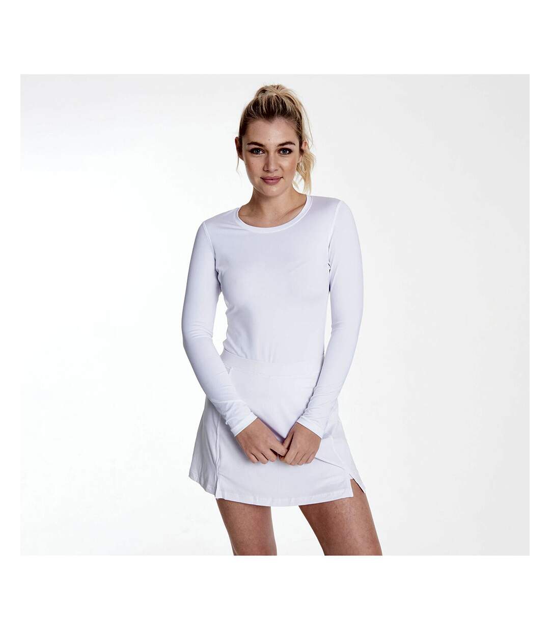 T-shirt base layer à manches longues femme blanc Rhino